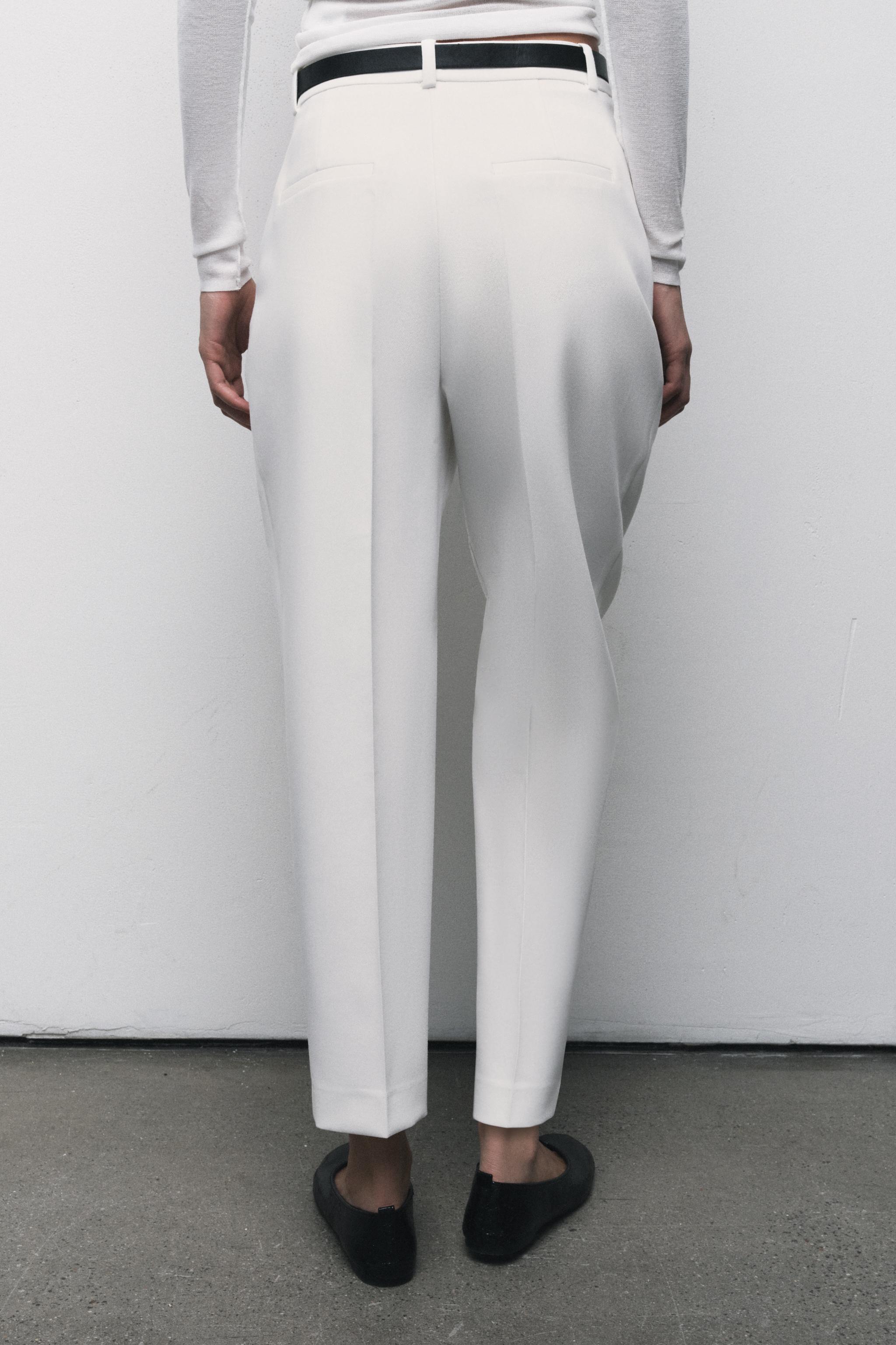 BELTED ANKLE PANTS